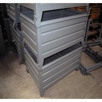 Stacking containers MES42 painted 1200 mm x 800 mm x 600mm, without flap